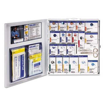 First Aid Only™ Ansi 2015 Smartcompliance Food Service First Aid Kit, W-o Medication, 50 People, 260 Pieces, Metal Case freeshipping - TVN Wholesale